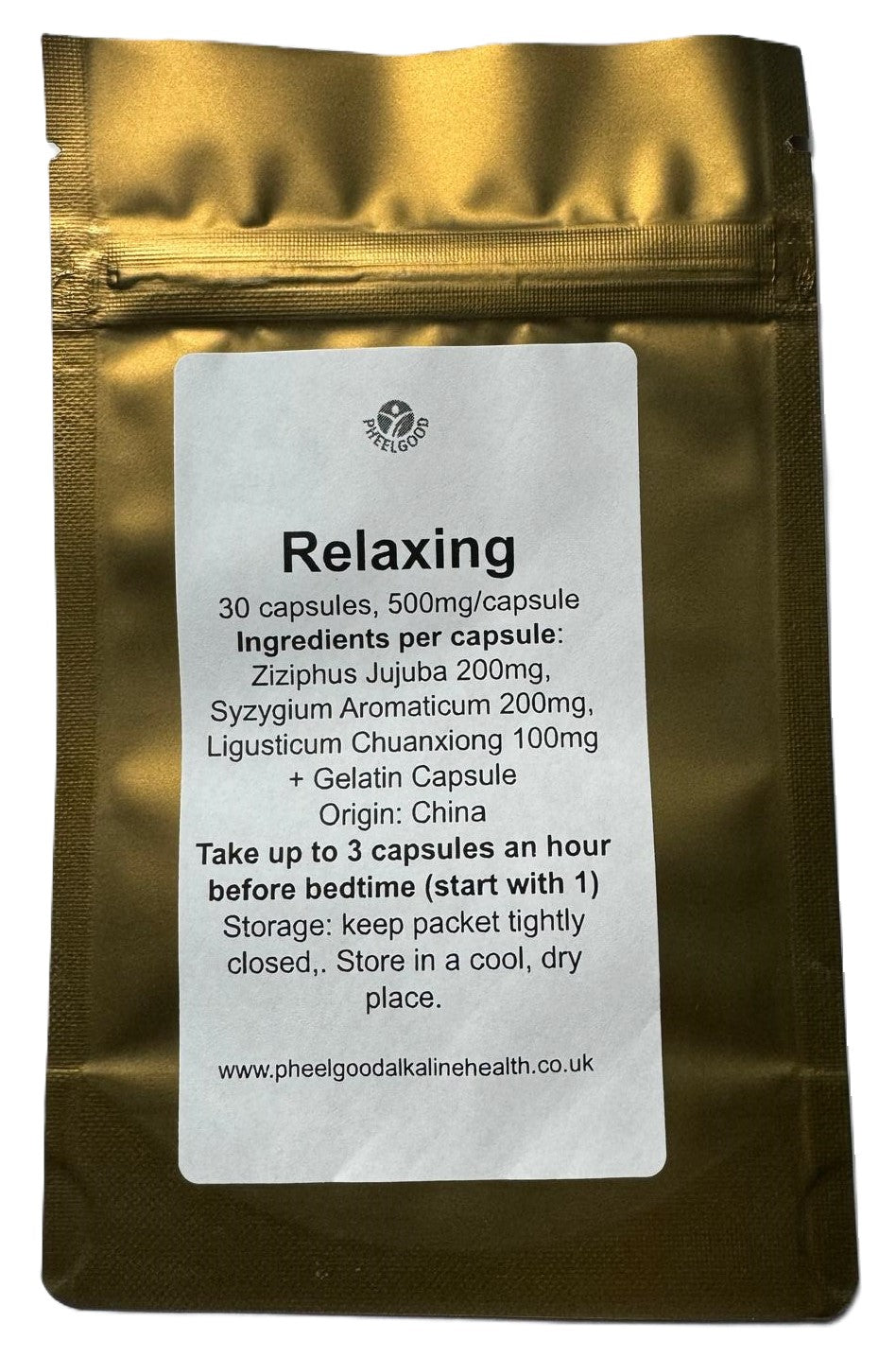 Relaxing 30 capsules 500mg per capsule